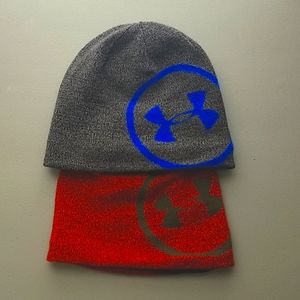 Under Armour Set of 2 Knit Beanies (Lined) OSFA